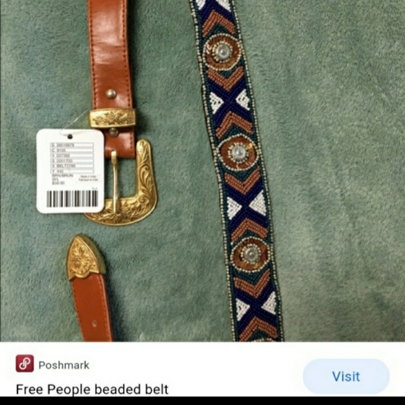 Free People Western Silver Bead Belt - Picture 9 of 16